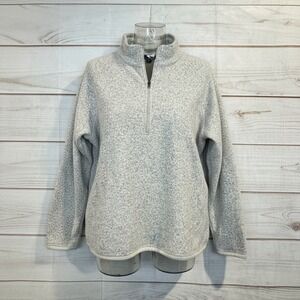Stormpack XL Beige Speckled Fleece 1/4 Zip Pullover Sweater Jacket